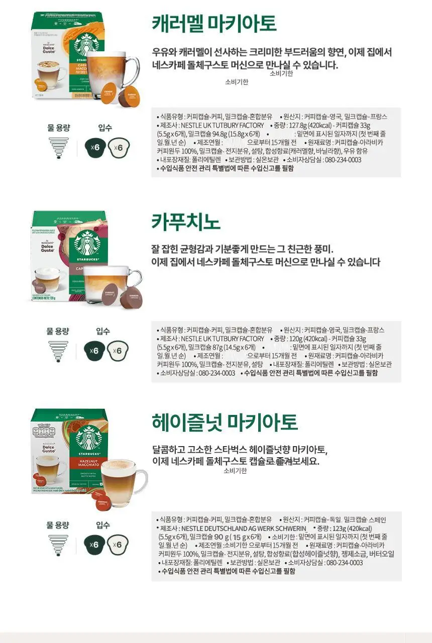 [공식] 스타벅스 돌체구스토 캡슐 5박스(60P) 인기 패키지 상세페이지 18